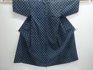 アンティーク　木綿本場久留米絣　格子模様野良着
